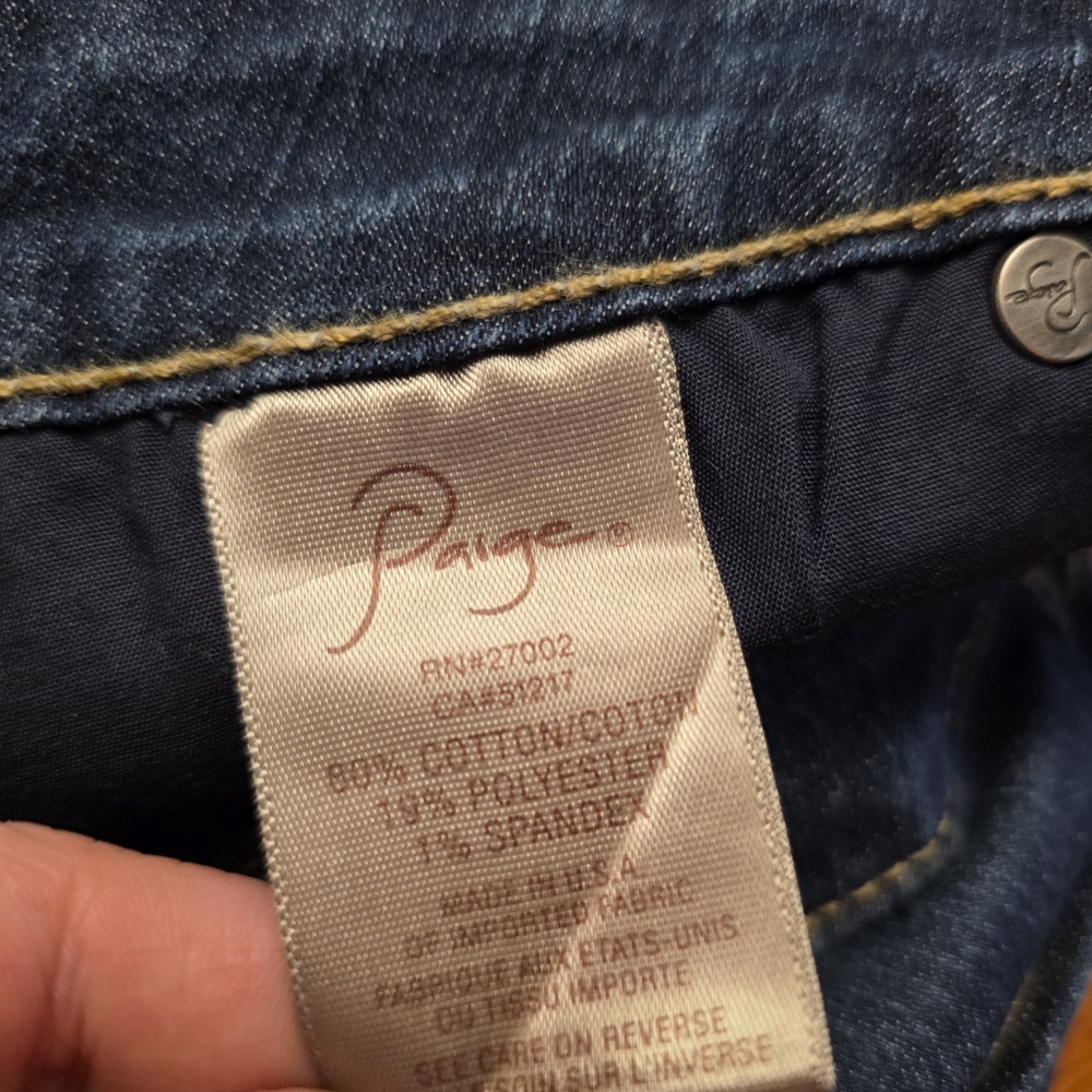 Paige Ankle Zipper Women's Blue Skinny Jeans Slim Size 31 - Picture 12 of 12